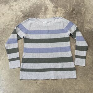 Market & Spruce Stitch Fix Sweater Womens XL Tawnee Waffle Knit‎ Stripe Gray
